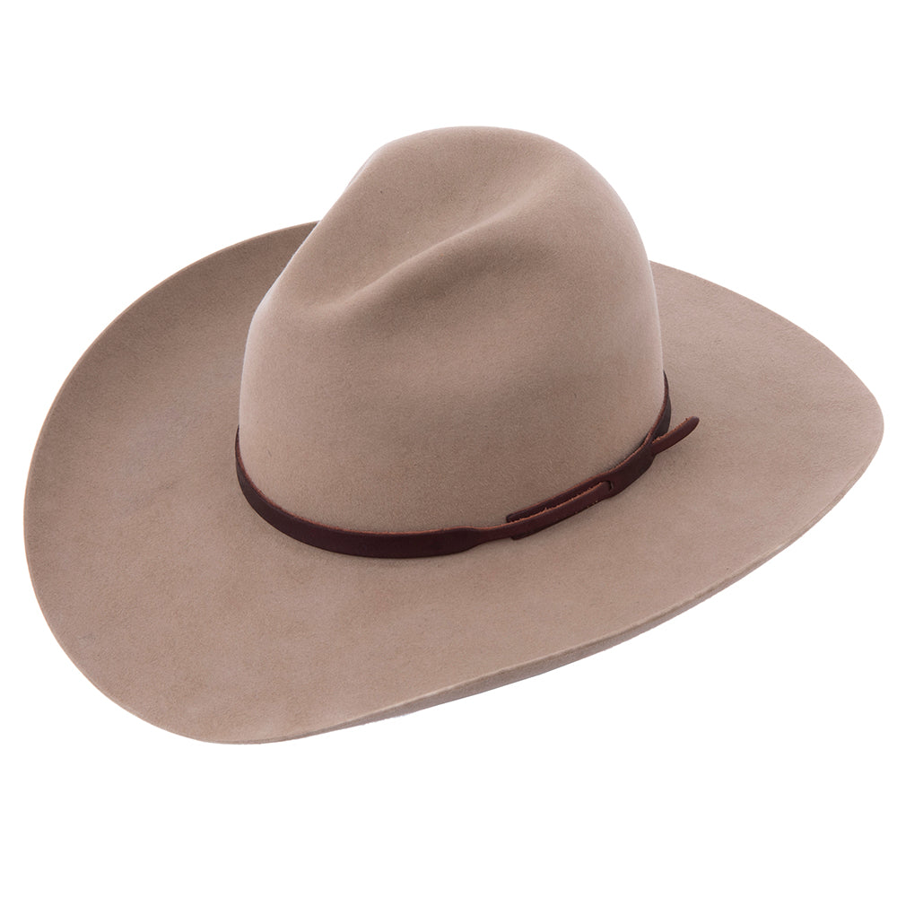 BROWN WEATHERED LEATHER SLINGSHOT HAT BAND