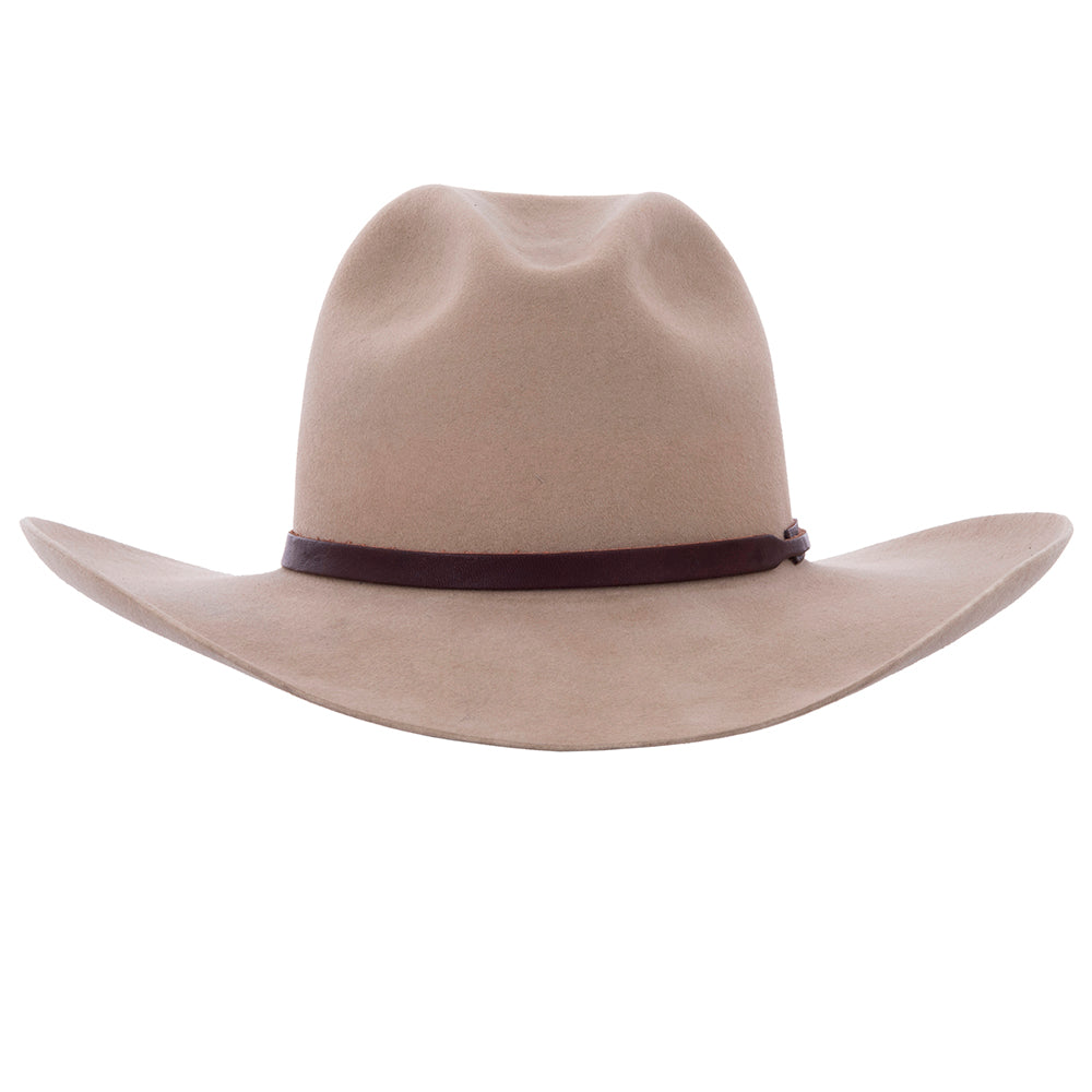 BROWN WEATHERED LEATHER SLINGSHOT HAT BAND