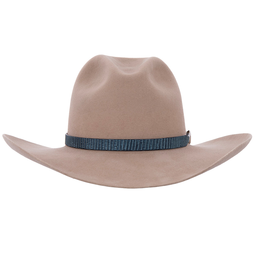 Wide Rustic Navy Lizard Hat Band