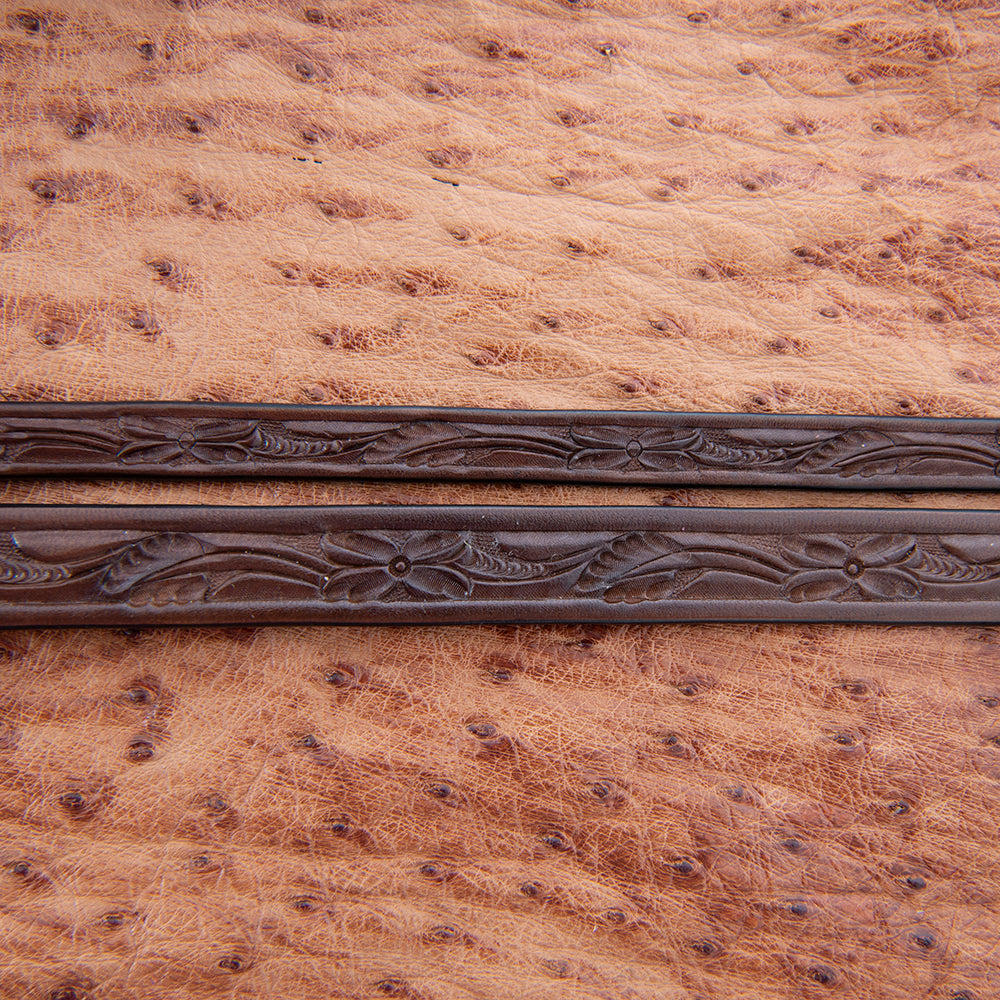 Wild Rose Hatband Chocolate Leather