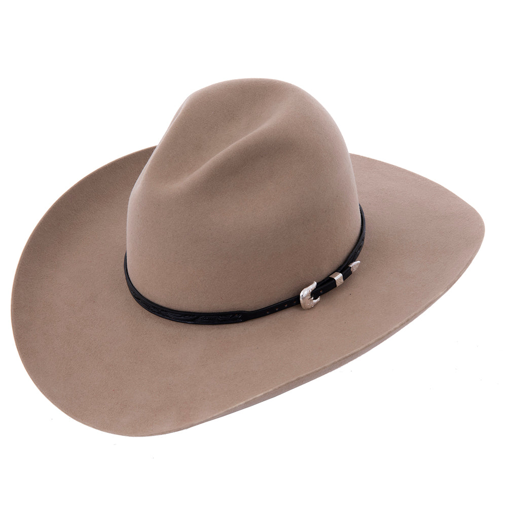 BLACK WILD ROSE TOOLED HAT BAND