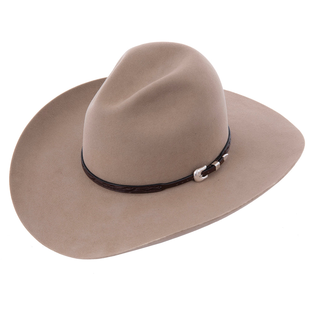 Wild Rose Hatband Chocolate Leather