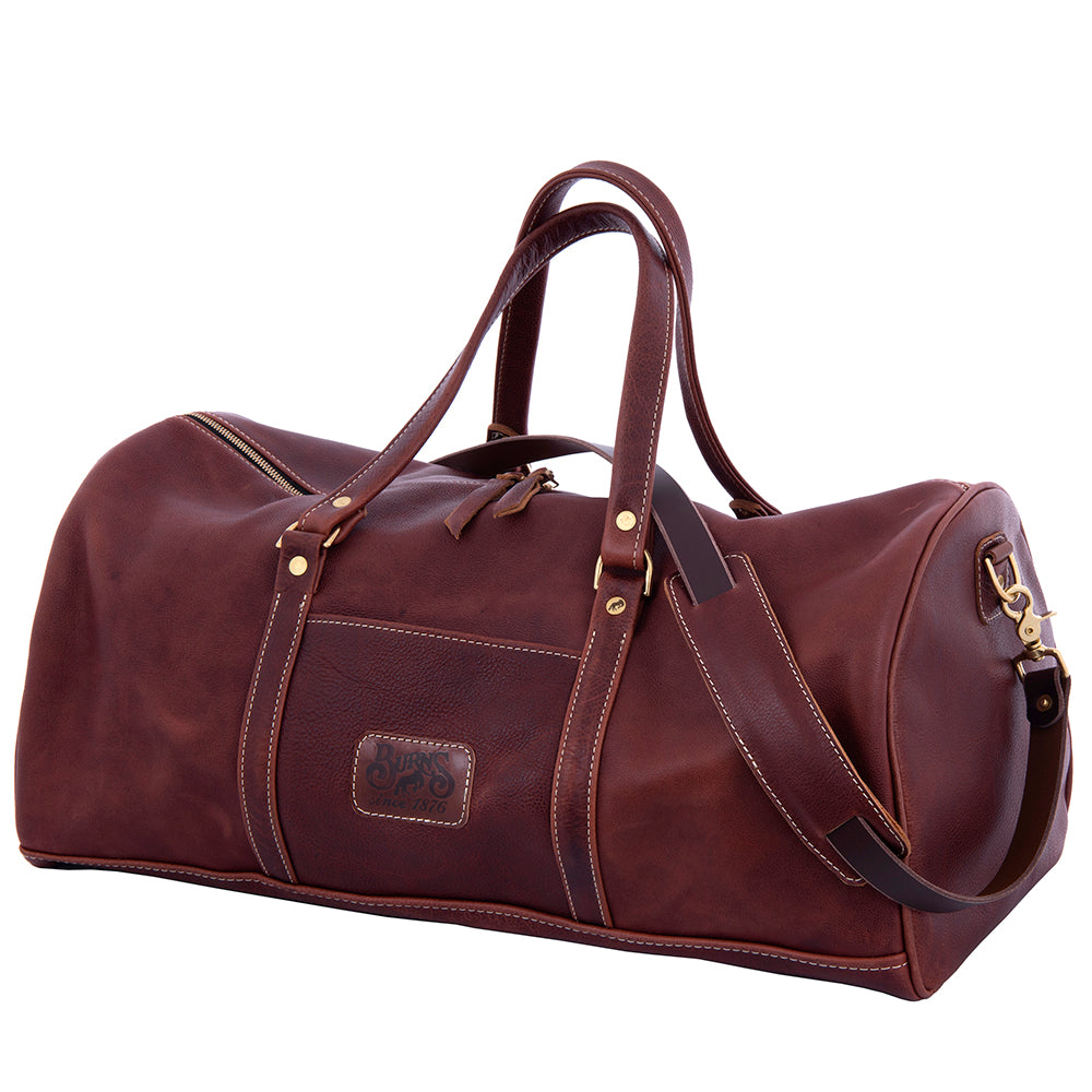 BURNS LARGE BROWN DUFFLE BAG