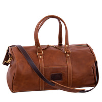 MEDIUM SADDLE TAN DUFFLE BAG