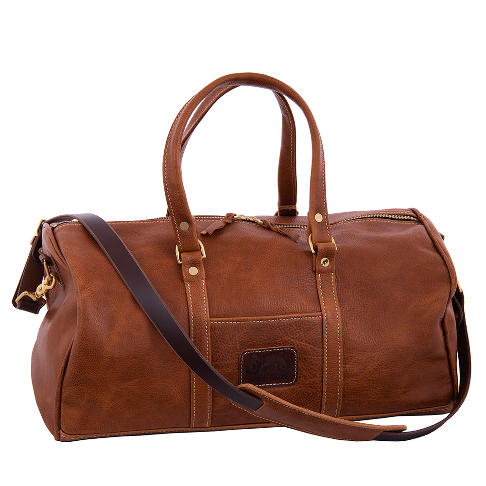 MEDIUM SADDLE TAN DUFFLE BAG