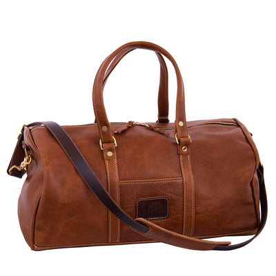 MEDIUM SADDLE TAN DUFFLE BAG