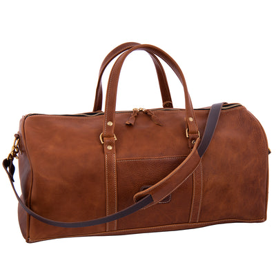 LARGE SADDLE TAN DUFFLE BAG