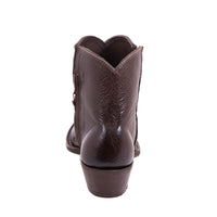 Ladies Short Nicotine Smooth Ostrich Boot