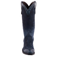 Ladies 13" Navy Break Nile Tipped Cowboy Boot