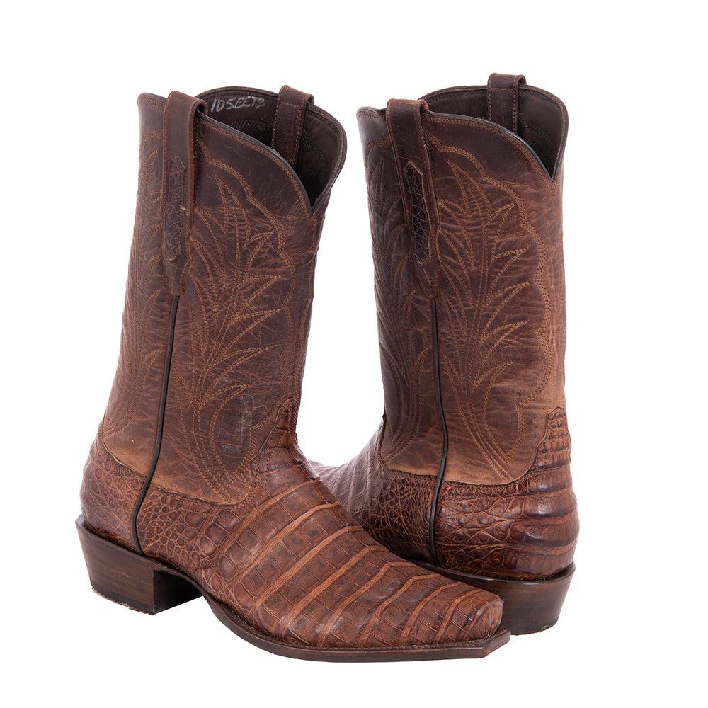 Men's 12" Cigar Caiman/Canella Winn Stitch Cowboy Boot