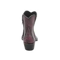 Ladies Short Pink Full Quill Ostrich with Black Overwash Boot