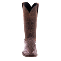 Men's 13" Nicotine Full Quill Ostrich Tobac Goat Winn Cowboy