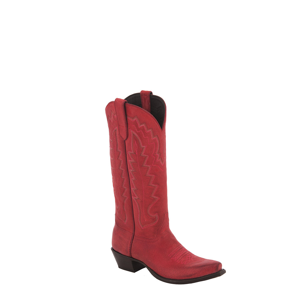 Ladies 15" Red Boar Winn Stitch Cowboy Boot