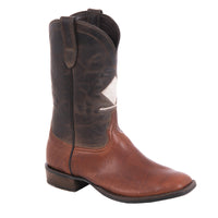 Men's Cowboy 12-2.5 Whiskey Bison/Tobac Goat Custom Brand Mini Vibram Sole