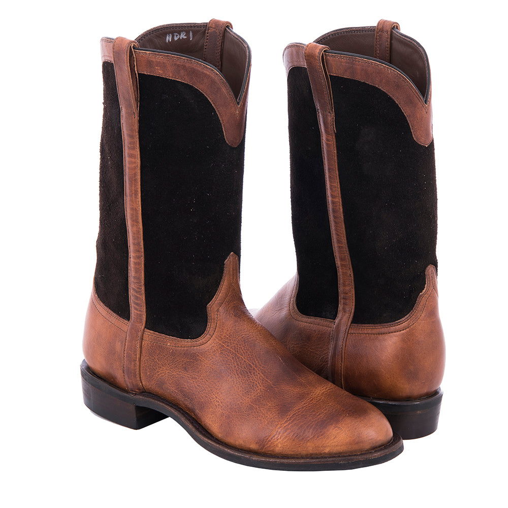 Men's Henry Mocha Bison Roper with Mini Vibram Sole