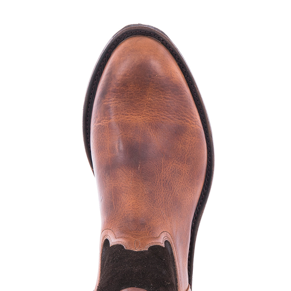 Men's Henry Mocha Bison Roper with Mini Vibram Sole