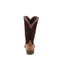 Men's Cognac Bison Chocolate Roughout Roper Boots