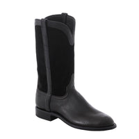 Men's Roper Black Bison and Black Roughout with Covered Side Seam
