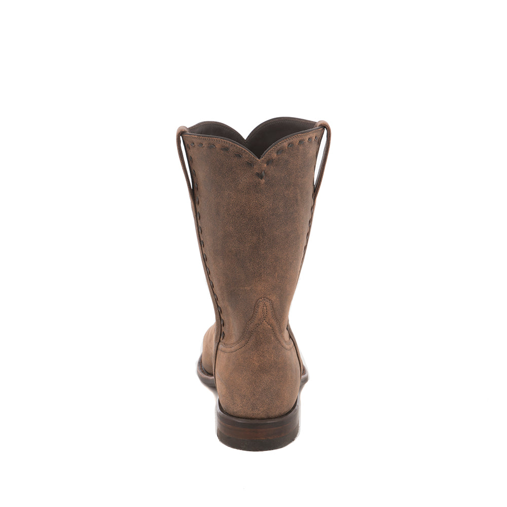 Men's Brown Bomber Buckstitched Roper Boot