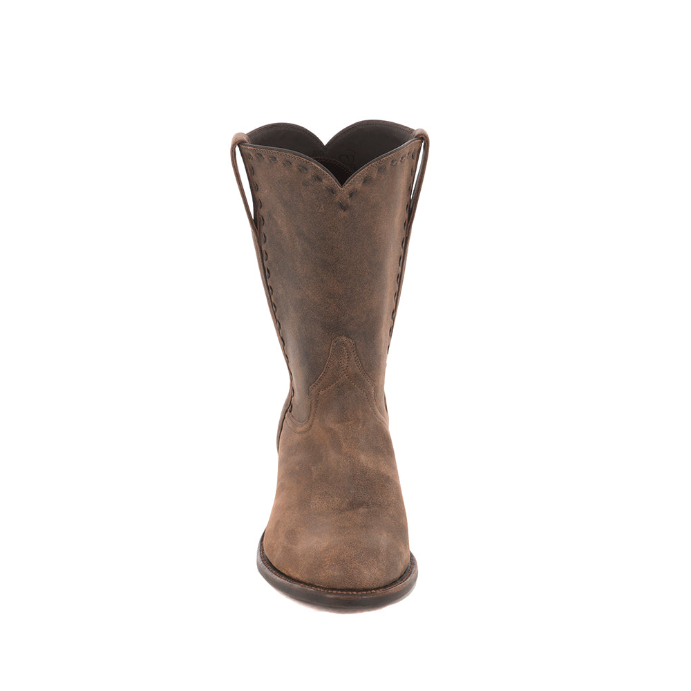 Men's Brown Bomber Buckstitched Roper Boot