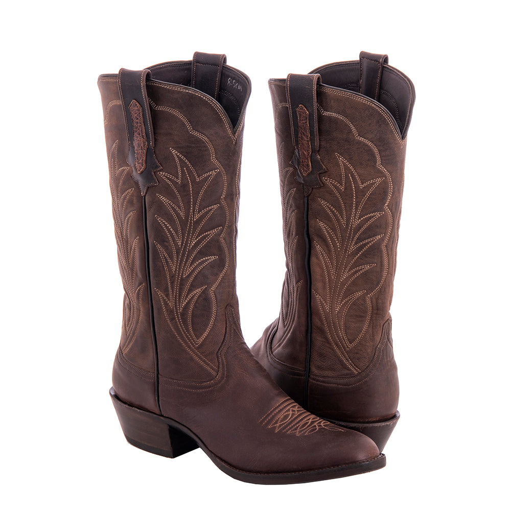 Ladies' Tobac Goat with Winn Stitch & Toe Bug Cowboy Boot
