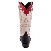 Ladies 13" Distressed Tan Lizard Pearl Goat Old Nugget Cowboy Boot