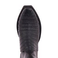 Men's Black Caiman and Aniline Short Boot