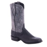 Men's 12" Black Shark Grey Break Crown Cowboy Boot