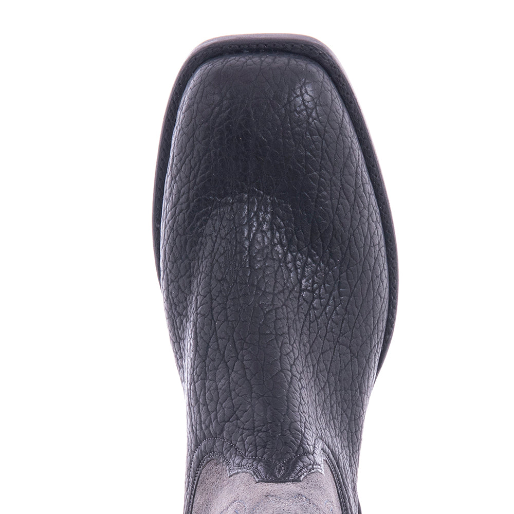 Men's 12" Black Shark Grey Break Crown Cowboy Boot