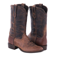 Men's Canella Goat and Tobacco Goat Arrow Stitch Cowboy Boot