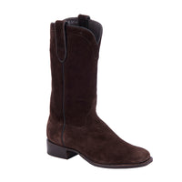 Ladies' Chocolate Roughout Square Toe Cowboy Boot