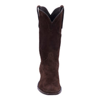 Ladies' Chocolate Roughout Square Toe Cowboy Boot