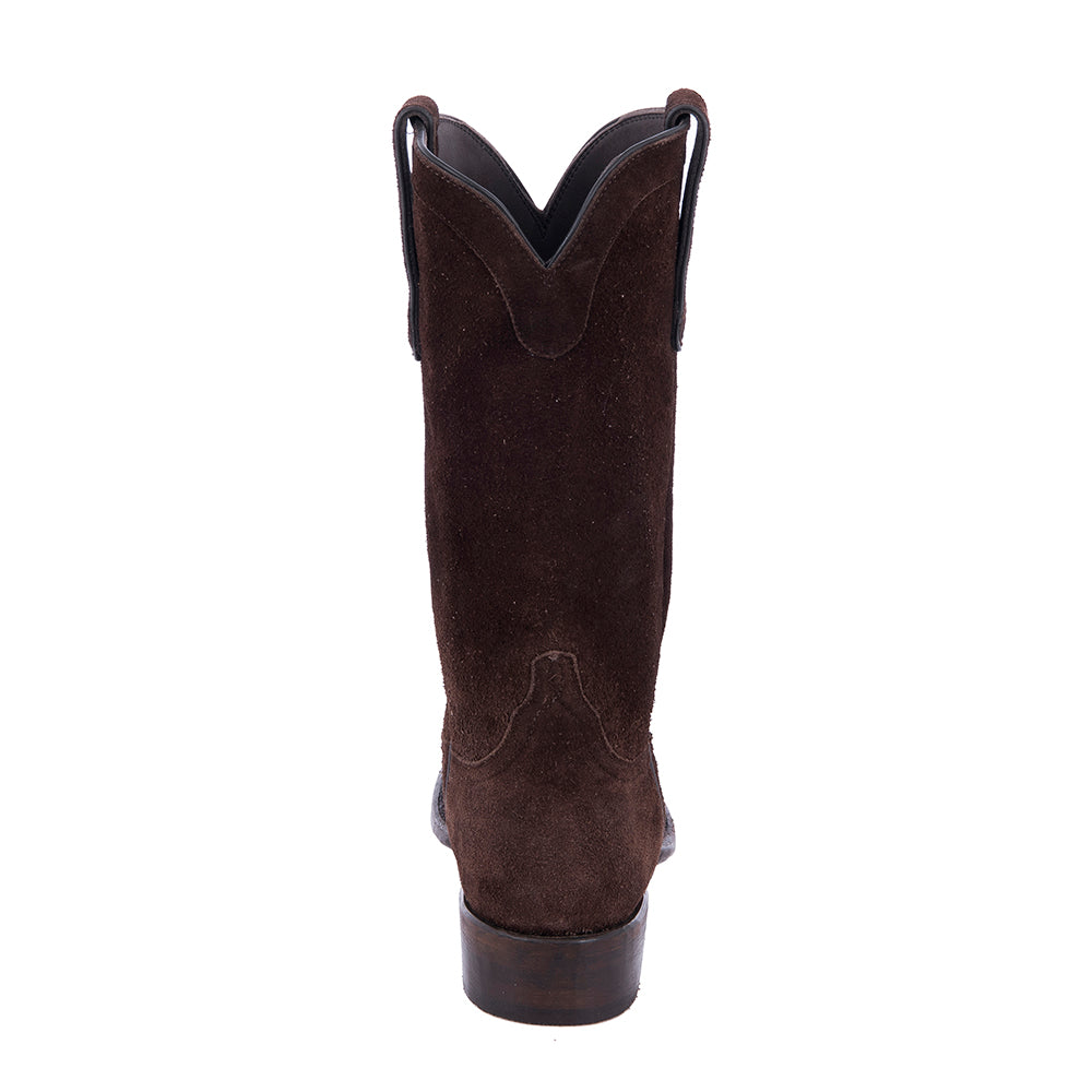 Ladies' Chocolate Roughout Square Toe Cowboy Boot