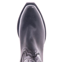 Ladies 13" Black Aniline White Winn Cowboy Boot