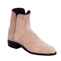 Men's Short Tan Roughout Roper Boot