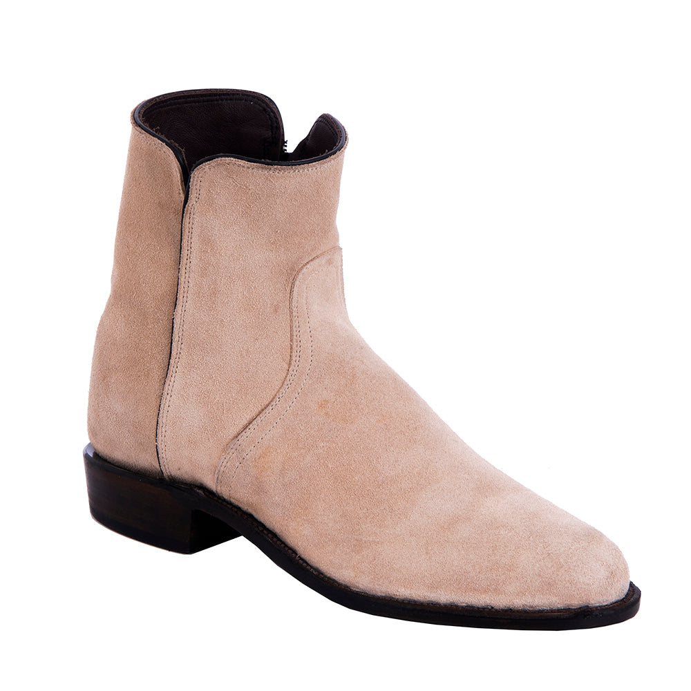 Men's Short Tan Roughout Roper Boot