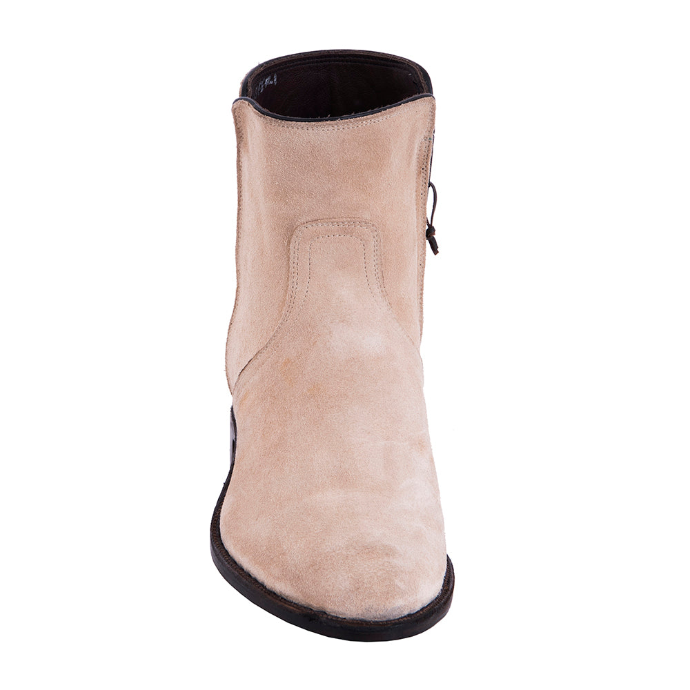 Men's Short Tan Roughout Roper Boot