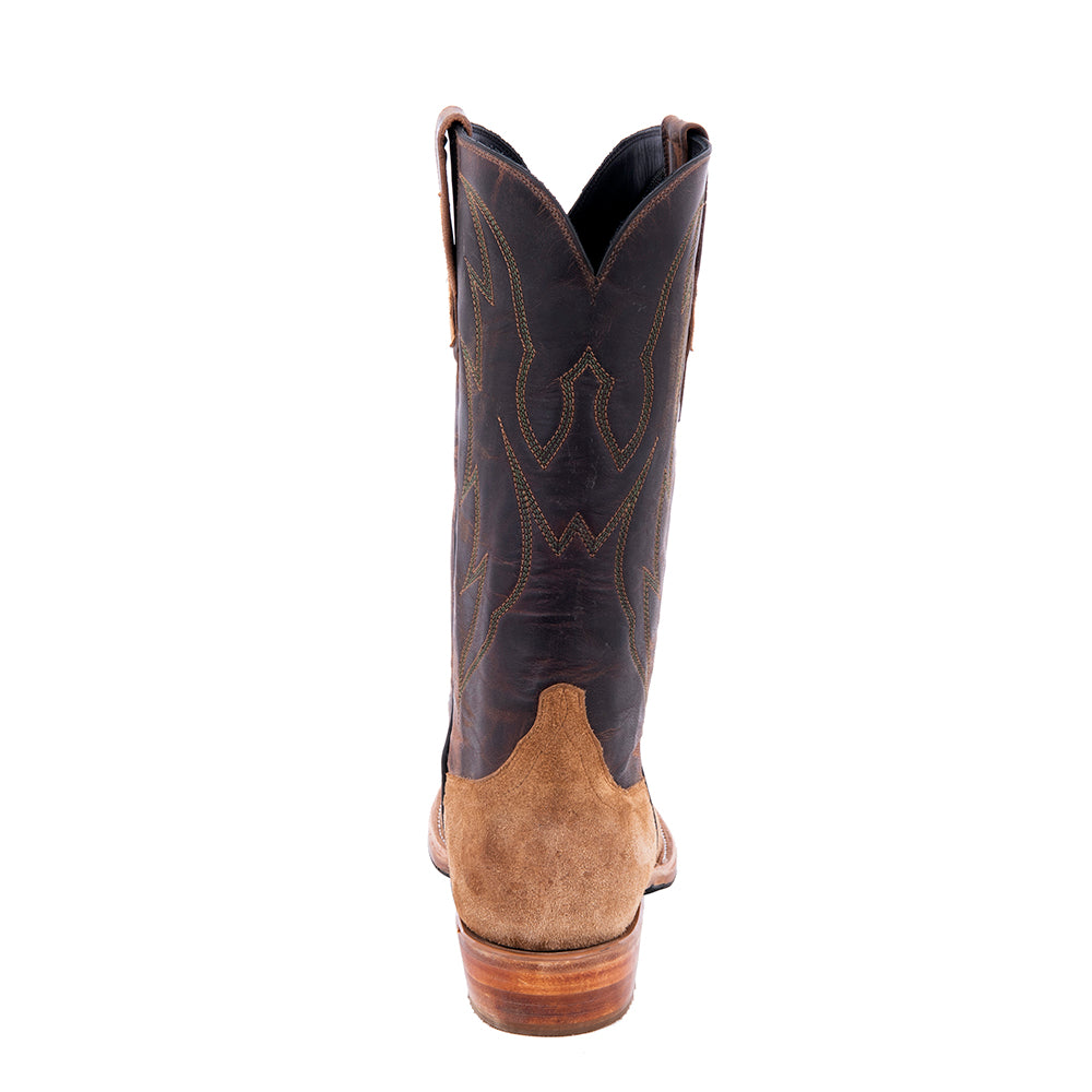 Men's 13" Dunn Boar Canella Goat Crown Stitch Cowboy Boot with Mini Vibram Sole