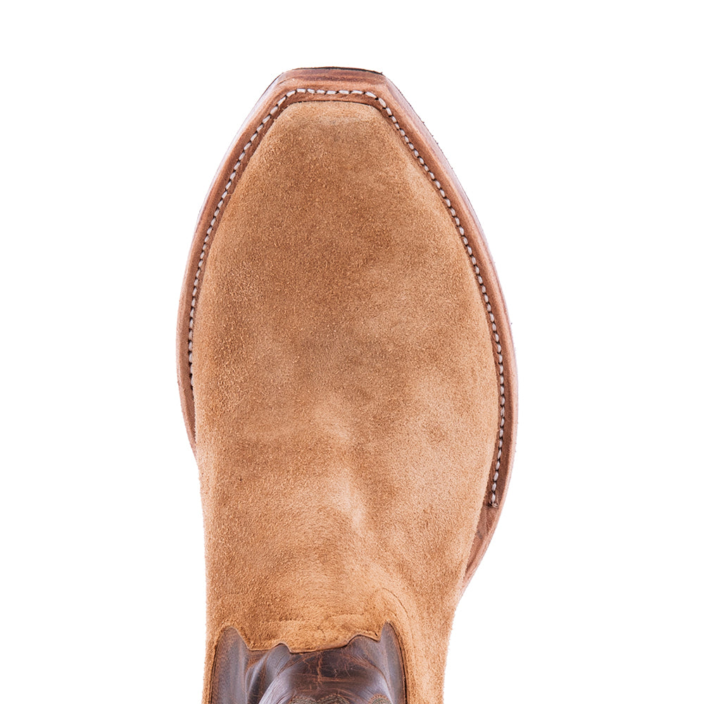 Men's 13" Dunn Boar Canella Goat Crown Stitch Cowboy Boot with Mini Vibram Sole