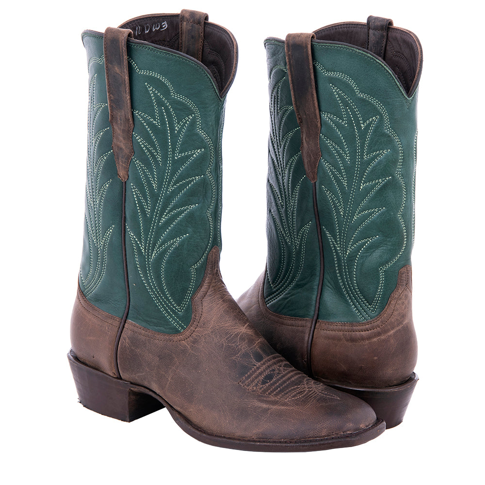 Men's Green Canella Goat Cowboy Boots
