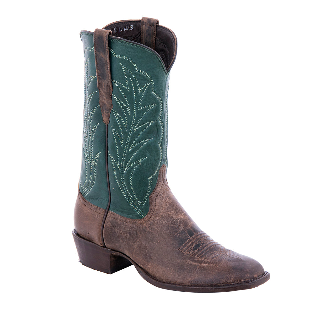 Men's Green Canella Goat Cowboy Boots