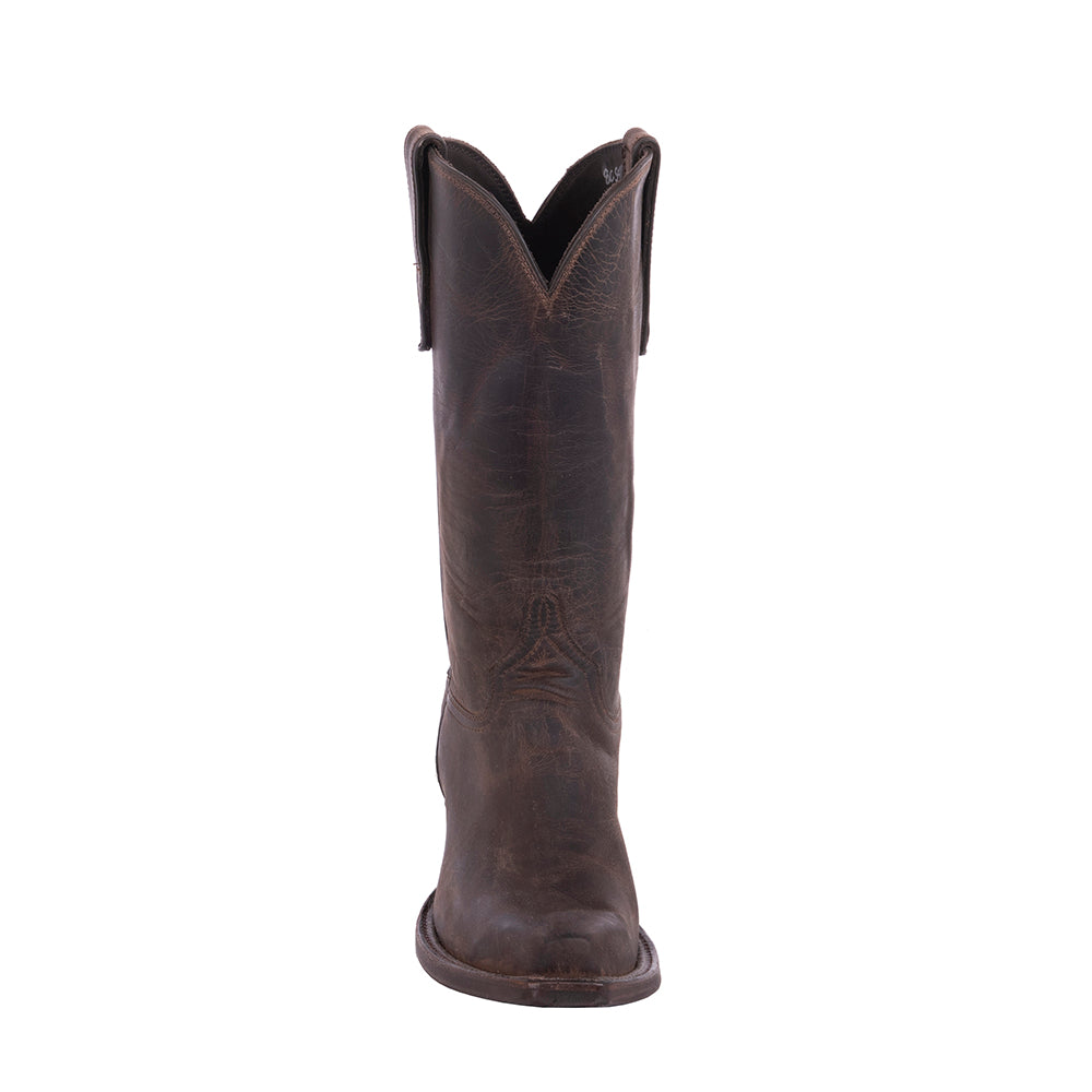 Ladies 12" Tobac Goat Boots Mini Vibram Sole