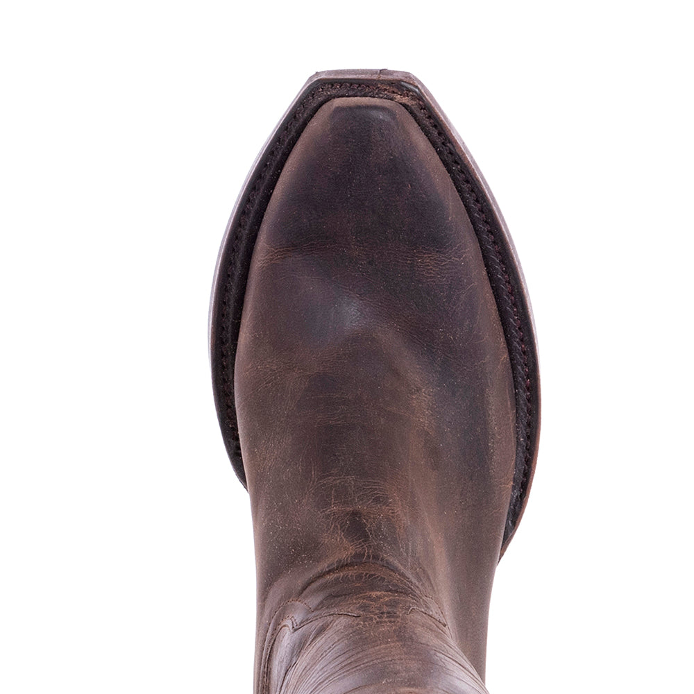Ladies 12" Tobac Goat Boots Mini Vibram Sole