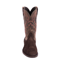 Men's 12" Chocolate Hippo Red Stitch Roper Boot