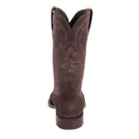 Men's 12" Chocolate Hippo Red Stitch Roper Boot
