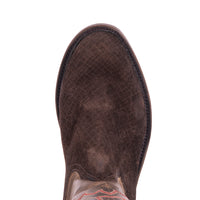 Men's 12" Chocolate Hippo Red Stitch Roper Boot