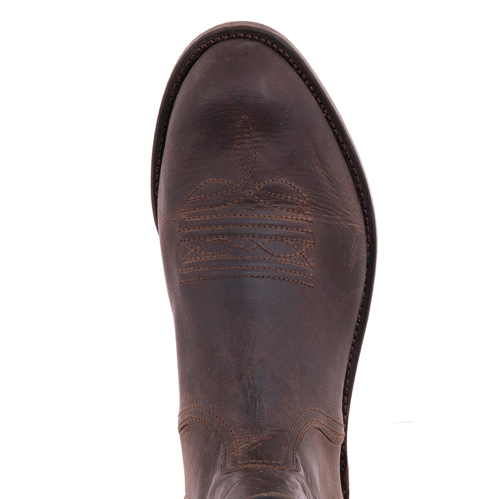 Men's Tobac Goat Short Roper Boot with Mini Vibram Sole