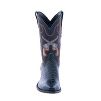 Men's Navy Crocodile and Crossed Pistol Cowboy Boots