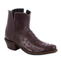 Ladies Short Nicotine Full Quill Ostrich Boot