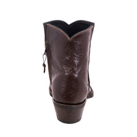 Ladies Short Nicotine Full Quill Ostrich Boot
